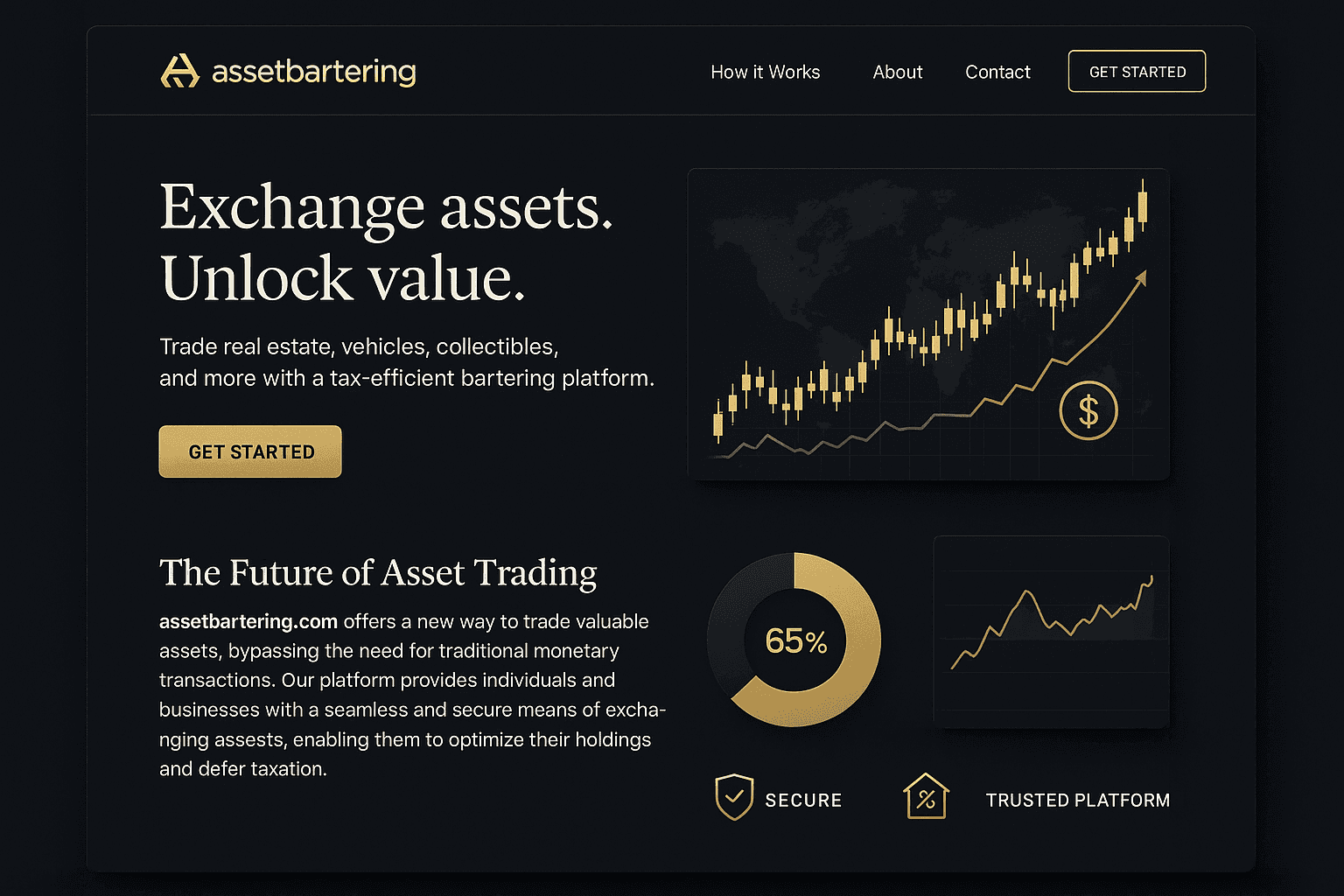 assetbartering.com website mockup